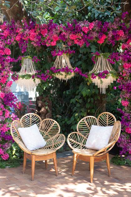 Photo-op and Lounge — Welcome Lunch decor — Alila Diwa Goa